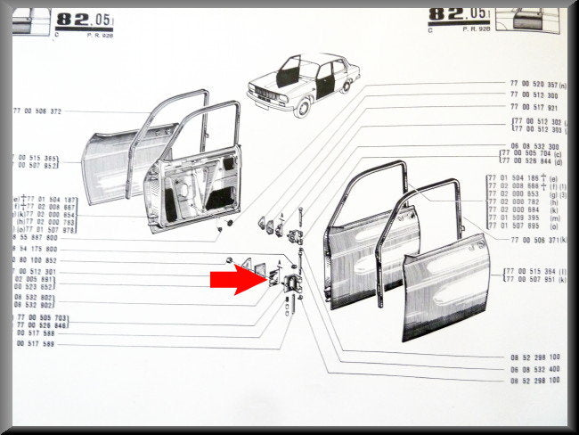 Lower door hinge filler plate (2mm)