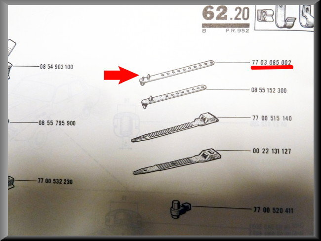 Kabelboom strip – Renault 12 – Renault 16 - Renault divers - OEM 7703085002
