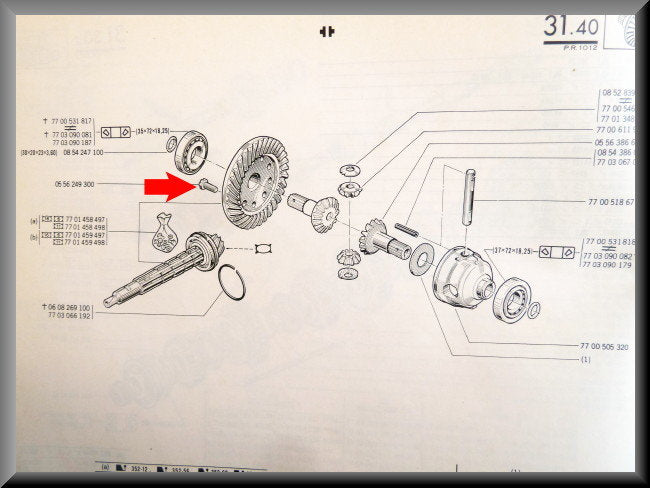 Crown wheel bolt