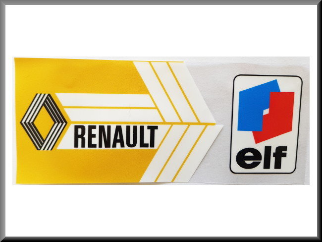 Autocollant intérieur "elf" 19x8 cm – Renault 12 - Renault divers