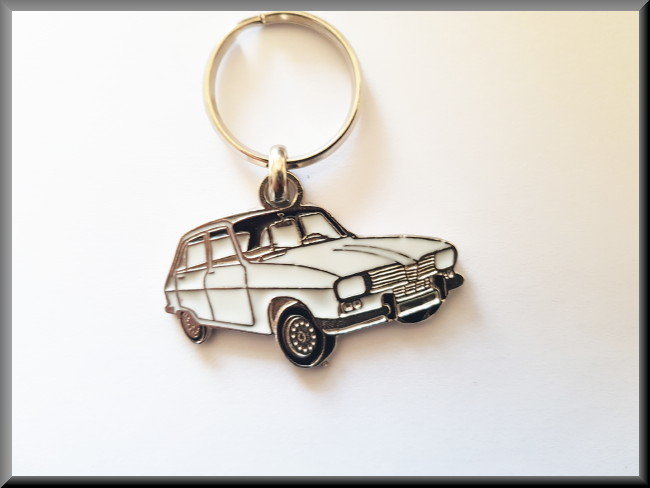 Porte-clés (blanc) 5 cm – Renault 12
