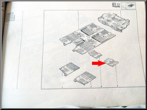 Pièce de réparation plancher arrière gauche – Renault 16