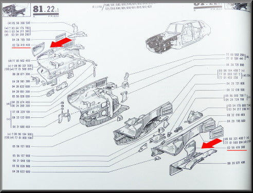 Écran intérieur boîtier de phare droit – Renault 16 – OEM 0256419400