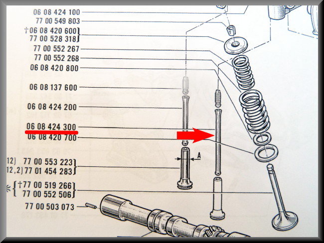 Poussoir de soupape (long) – Renault 12 Gordini – OEM 0608424300