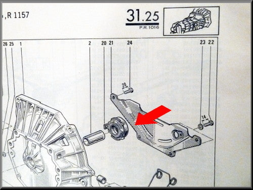 Release bearing – Renault 16 - Renault 18 - Renault 20 - Renault Fuego – OEM 7701348537