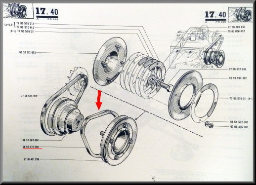 Courroie trapézoïdale petite – Renault 16 – OEM 0855676000 / 7700624261