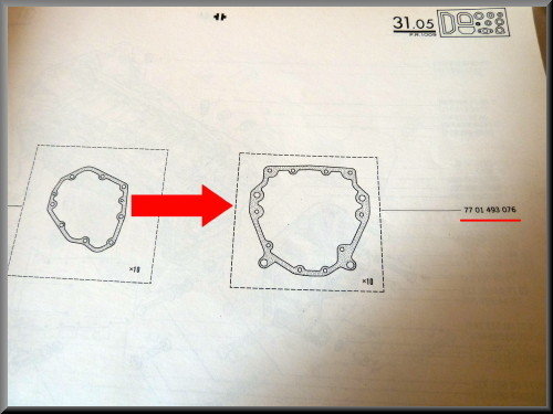 Joint de boîte de vitesses – Renault 12 – Renault 15 - Renault 17 - Renault 16 - OEM 7701493076