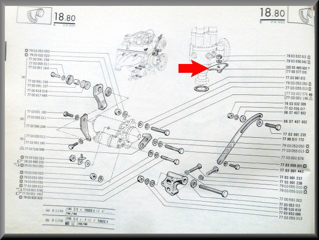 Ignition unit locking plate – Renault 16 – OEM 0555485600