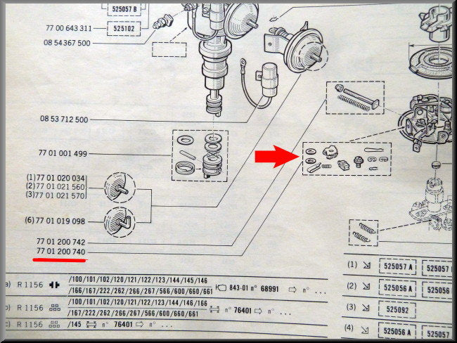 Kit de révision du système d'allumage Ducellier.
