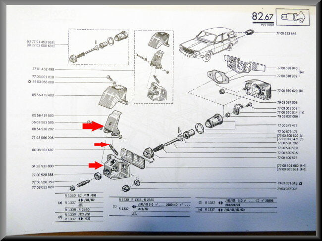 Gâche de serrure de hayon – Renault 12 Break – OEM 0428931800