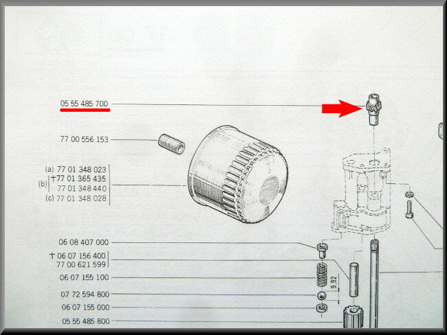 Distributie tandwiel – Renault 12 – Renault 15 - Renault 4 - Renault 5 - OEM 0555485700