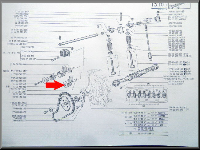 Distributieketting spanner – Renault 12 – Renault 15 - Renault 4 - Estafette - OEM 7701460489