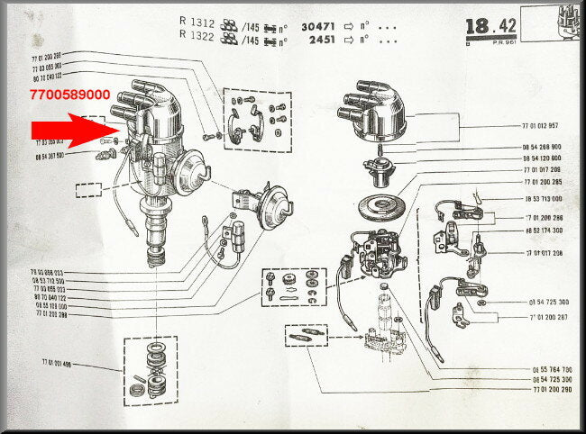 Module d'allumage – Renault 17 – OEM 7700589000