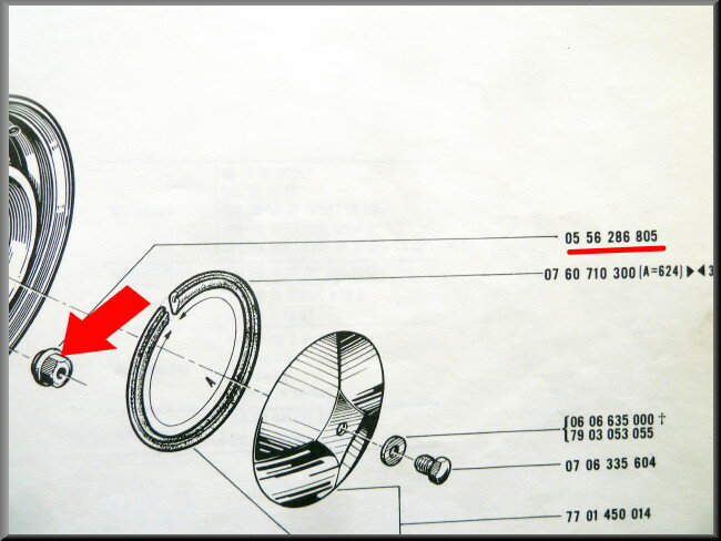 Wheel nut – Renault 16 TL, TS, L – OEM 0556286805