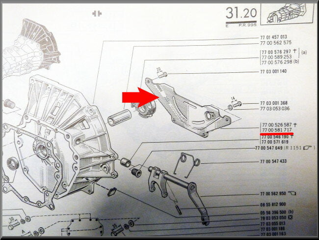 Plaque de recouvrement carter d'embrayage boîte 385 – Renault 16 – OEM 7700581717