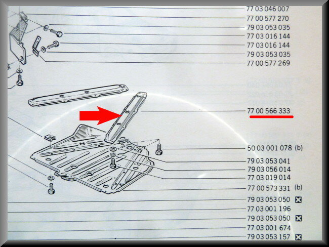 Bielle de poussée – Renault 20 - Renault 30 – OEM 7700566333 – NOS