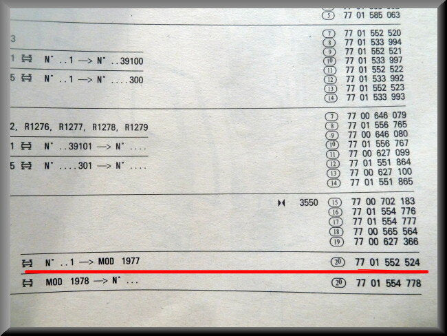 Achterklep – Renault 20 - Renault 30 – OEM 7701552524 – NOS