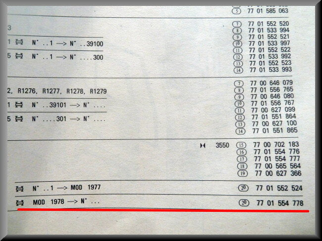 Achterklep – Renault 20, Renault 30 – OEM 7701554778 – NOS