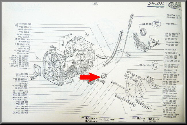 Joint spi de différentiel (36x54x11/12 mm) – Renault 12 – OEM 7703087011