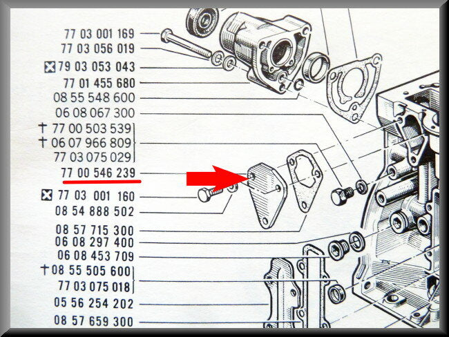 Cache-trou de montage de pompe à essence – Renault 16 – OEM 7700546239