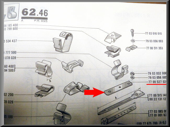 Support plate km cable – Renault 16 – OEM 7700527020