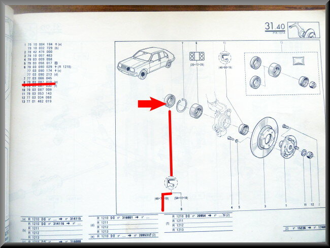 Joint spi (48-72-10 mm) – Renault 14 – OEM 7903087010 – NOS