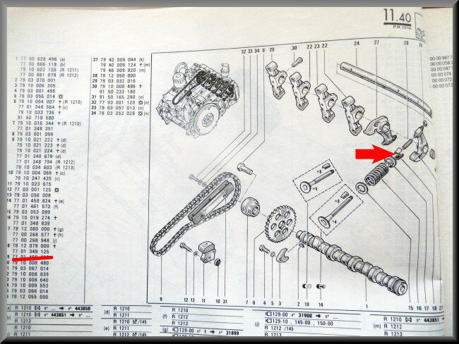 Ressort de soupape (2 pièces) – Renault 14 – OEM 7701349125