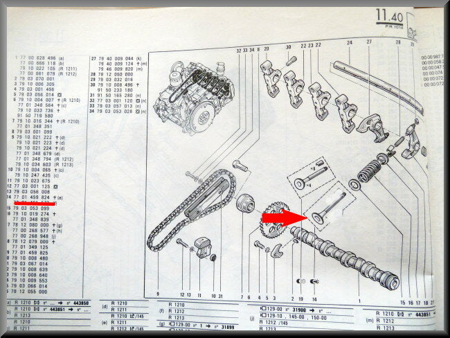 Soupape d'admission – Renault 14 – OEM 7701459824 / 7701461573 – NOS