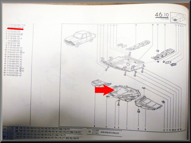 Pare-boue – Renault 18 – OEM 7700667958 – NOS