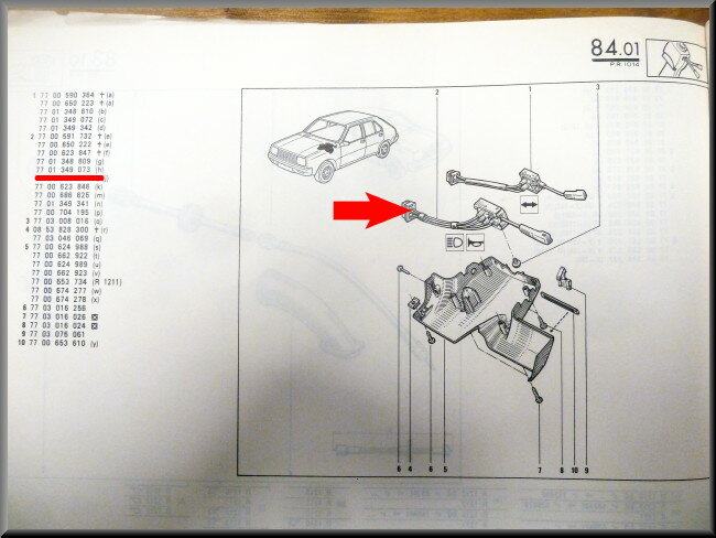 Stuurkolom schakelaar – Renault 14 – OEM 7701348743 – NOS