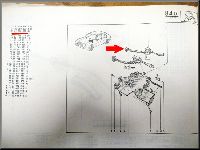 Knipperlicht schakelaar – Renault 14 – OEM 7701348810 – NOS