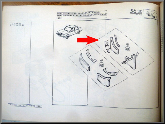 Spatlap set – Renault 18 – OEM 7701460977 – NOS