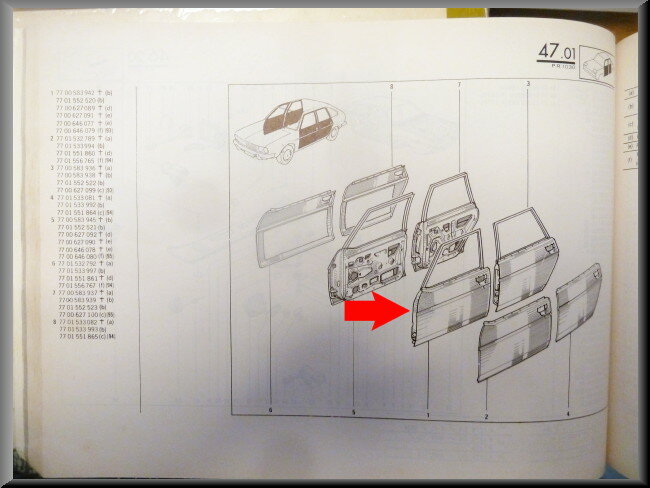Porte avant gauche R20-R30 (Neuf d'époque)