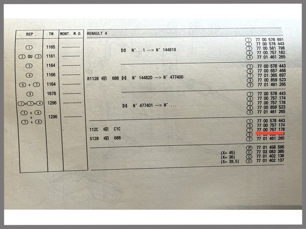 Auspuffrohr - Renault 4 - OEM 7700757178