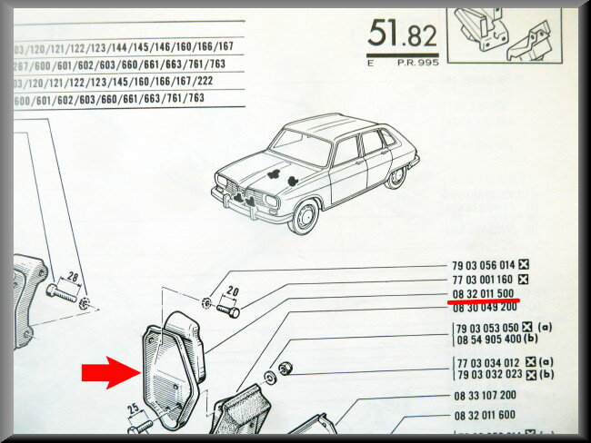 Support moteur droit – Renault 16 – OEM 0832011500