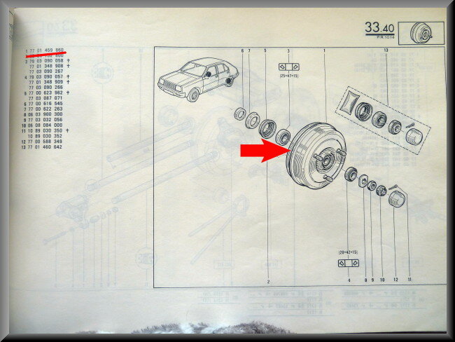 Tambour de frein – Renault 14 – OEM 7701459860 – NOS