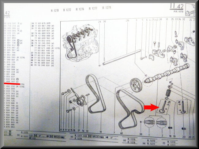 Soupape d'admission – Renault 20 TS – OEM 7701460147 – NOS