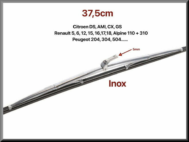 Essuie-glace Inox (37,5 cm) – Renault 12 – Renault 16 – OEM 770134