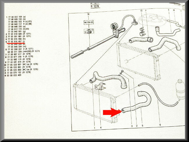 R20-R30 Cooling Hose (New Old Stock).