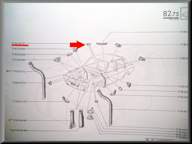 Carrosserie dop 35 mm – Renault 12 – OEM 7700518757