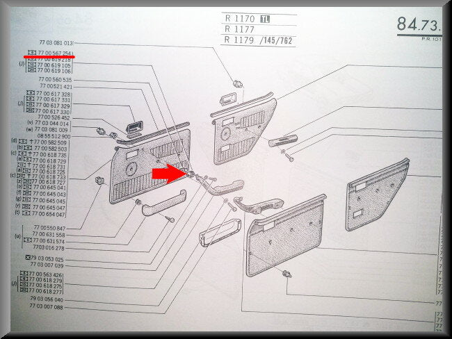 Armsteun afdek kapje – Renault 12 – OEM 7700567254