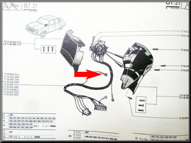 Turn signal switch – Renault 16 – OEM 7700632293