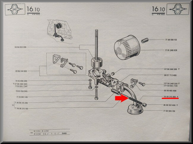 Ressort de pompe à huile – Renault 16 – OEM 0608315000 – Occasion