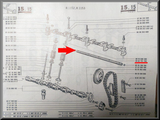 Bras oscillant – Renault 16 TL, L – OEM 7700644085 / 0854552400 / 0982701700 – Occasion