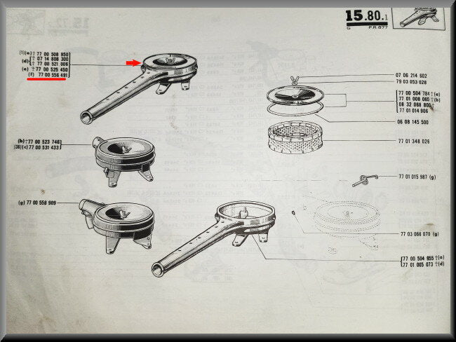 Luchtfilterhuis – Renault 16 – OEM 7700509463 / 7700566491