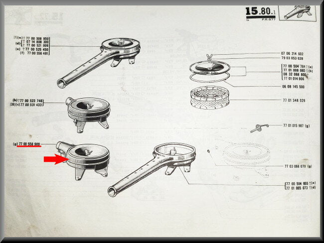 Luchtfilterhuis – Renault 16 – OEM 7700558909