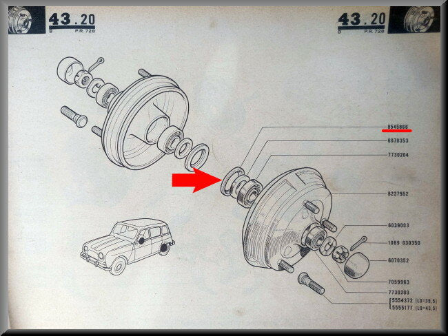 Joint spi (42-52-4 mm) – Renault 4 (1120-1123) – OEM 0854586600 – NOS