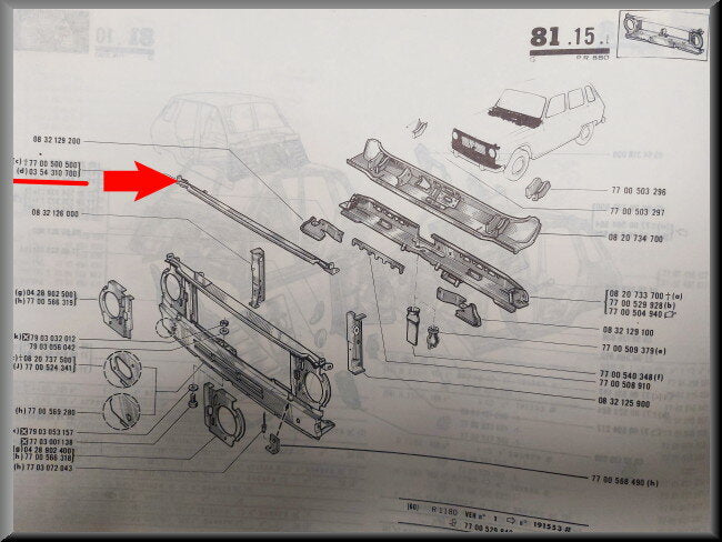 Traverse – Renault 6 – OEM 0354310700 – NOS