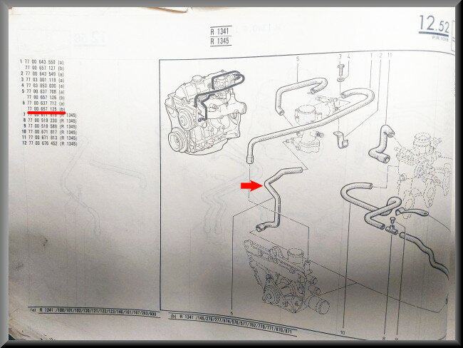 Durite de radiateur – Renault 18 – OEM 7700657125 – NOS