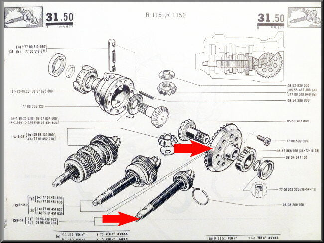 Kroonwiel en pignon (9 en 34 tanden) – Renault 16 – OEM 0996130703A – New